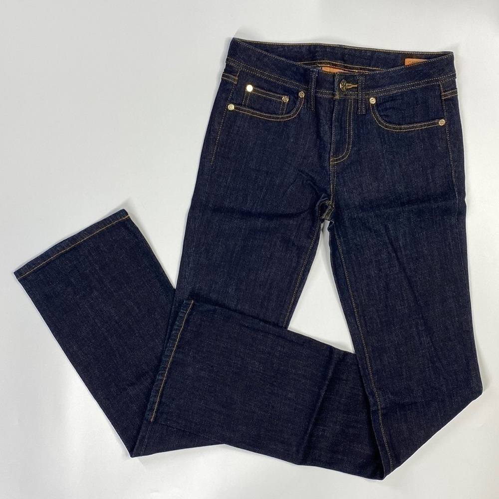 Tory Burch Classic Tory Jean Dark Wash Bootcut Size 25 (28x35)